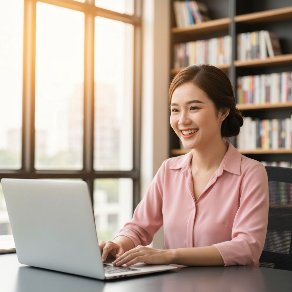 Giáo viên Jolie đang dạy tiếng Trung online